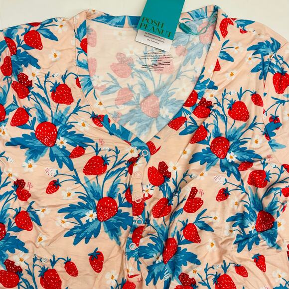 NWT Posh Peanut Size L (8/10) Strawberry Women's PJs - Picture 3 of 4